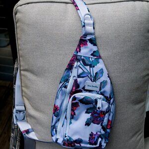 Vera Bradley Blueberry Floral Sling Backpack